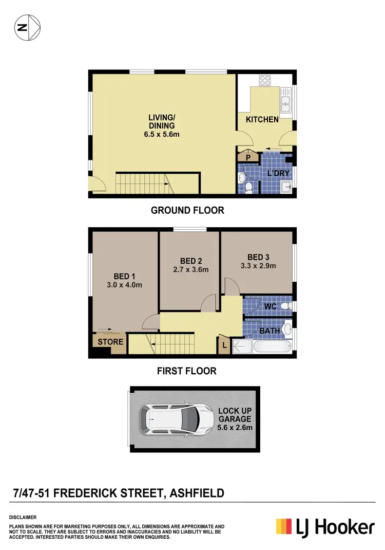Floorplan of Homely townhouse listing, 7/47-51 Frederick Street, Ashfield NSW 2131