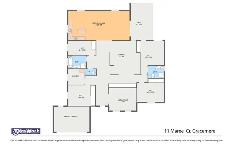 Floorplan of Homely house listing, 11 MAREE CRESCENT, Gracemere QLD 4702