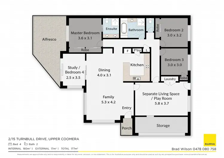 Floorplan of Homely semi-detached listing, 2/15 Turnbull Drive, Upper Coomera QLD 4209