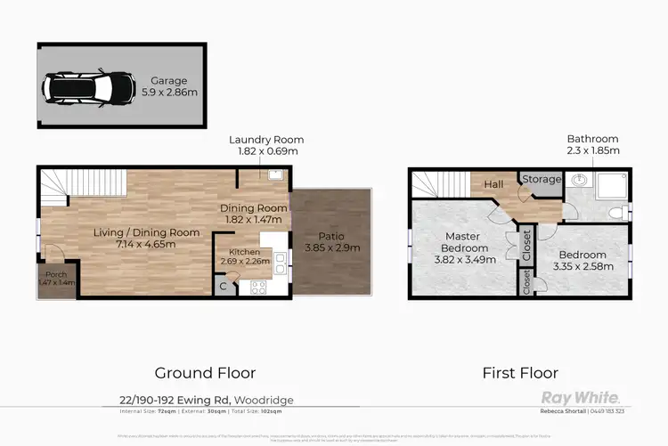 Floorplan of Homely townhouse listing, 22/190-192 Ewing Road, Woodridge QLD 4114