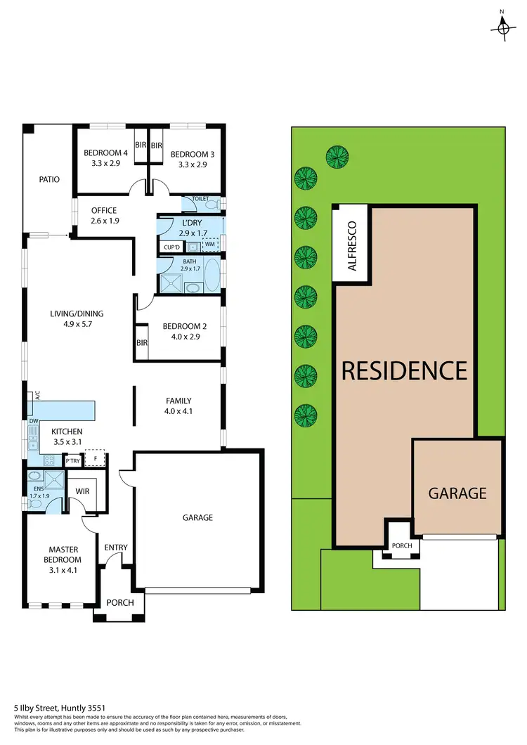 Floorplan of Homely house listing, 5 Ilby Street, Huntly VIC 3551