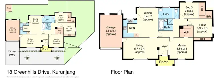 Floorplan of Homely house listing, 18 Greenhills Drive, Kurunjang VIC 3337