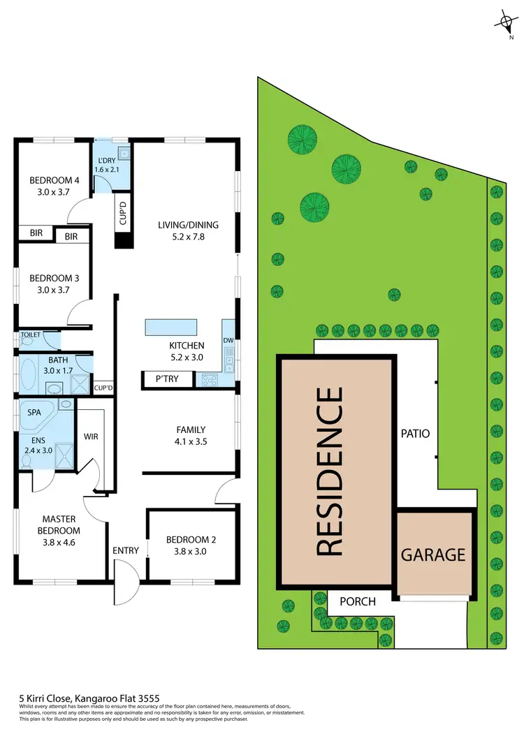 Floorplan of Homely house listing, 5 Kirri Close, Kangaroo Flat VIC 3555