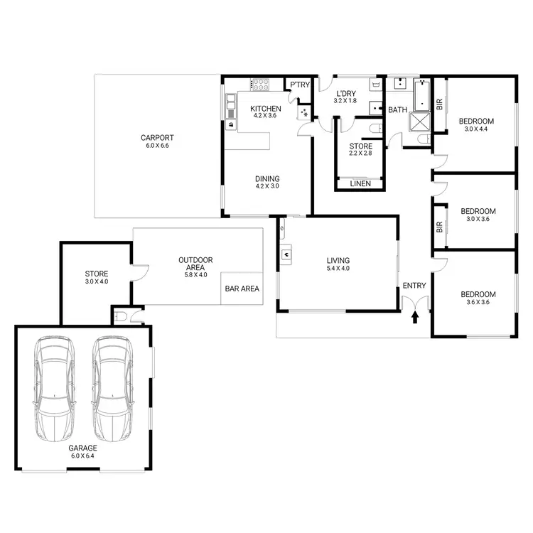 Floorplan of Homely house listing, 4 Banool Street, Horsham VIC 3400