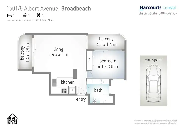 Floorplan of Homely apartment listing, 1501/8 Albert Avenue, Broadbeach QLD 4218