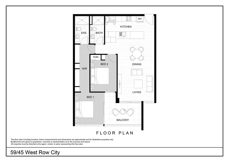 Floorplan of Homely apartment listing, 59/45 West Row, City ACT 2601