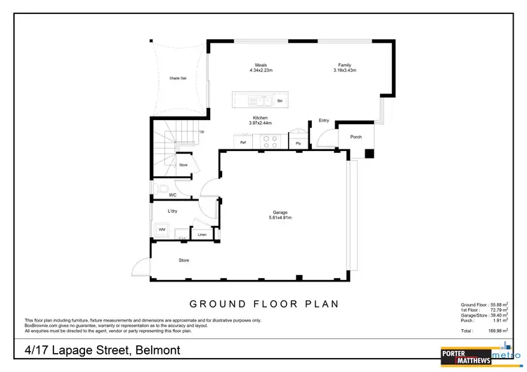 Floorplan of Homely unit listing, 4/17 Lapage Street, Belmont WA 6104