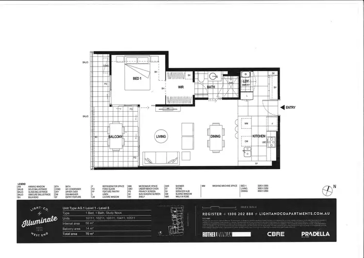 Floorplan of Homely apartment listing, 10511/321 Montague Rd, West End QLD 4101