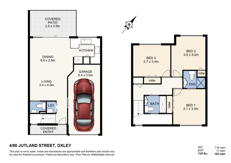 Floorplan of Homely townhouse listing, 4/90 Jutland Street, Oxley QLD 4075