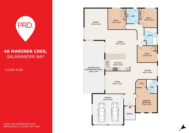 Floorplan of Homely house listing, 48 Mariner Crescent, Salamander Bay NSW 2317