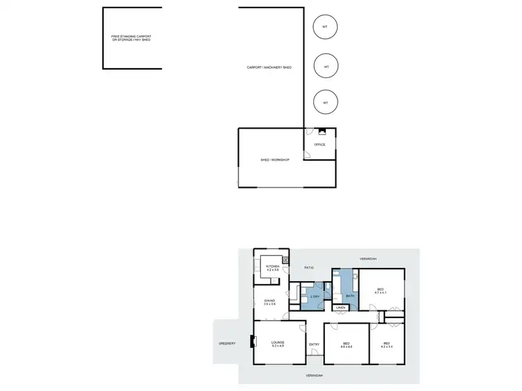 Floorplan of Homely rural property listing, 328 Swanpool Rd, Swanpool VIC 3673