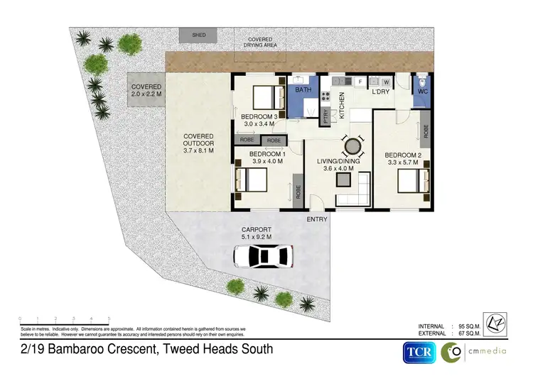 Floorplan of Homely semi-detached listing, 2/19 Bambaroo Crescent, Tweed Heads NSW 2485