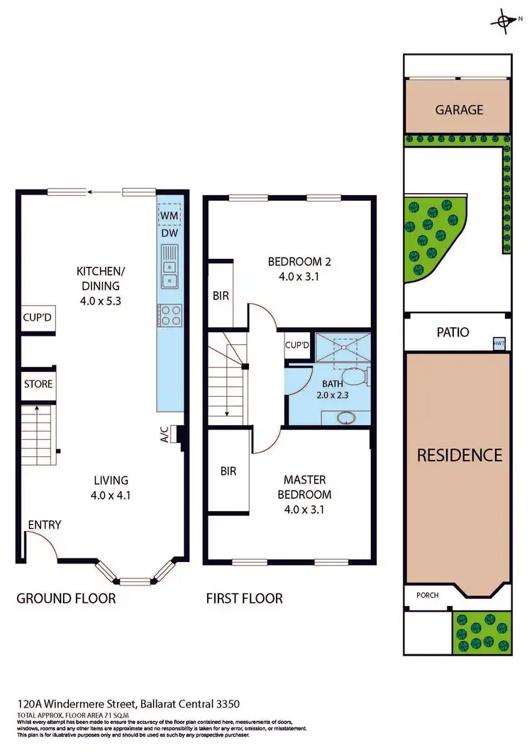 Floorplan of Homely house listing, 120a Windermere Street, Ballarat Central VIC 3350