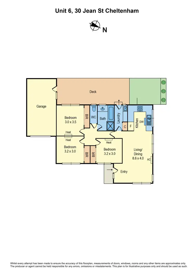 Floorplan of Homely unit listing, 6/30-32 Jean Street, Cheltenham VIC 3192