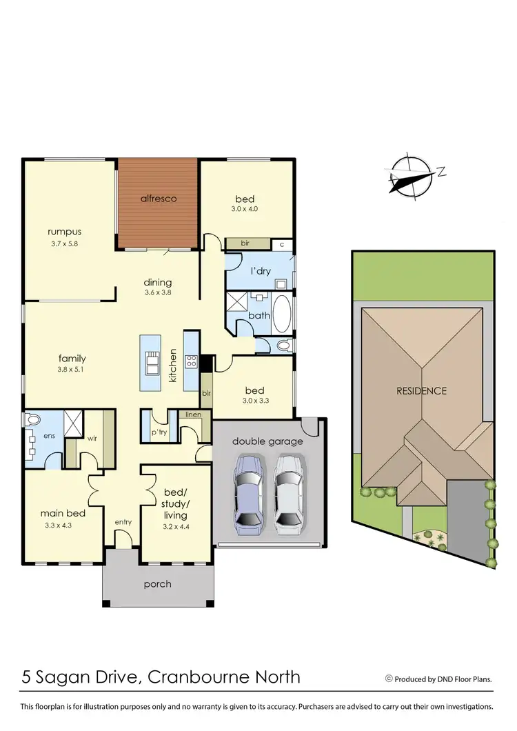 Floorplan of Homely house listing, 5 Sagan Drive, Cranbourne North VIC 3977