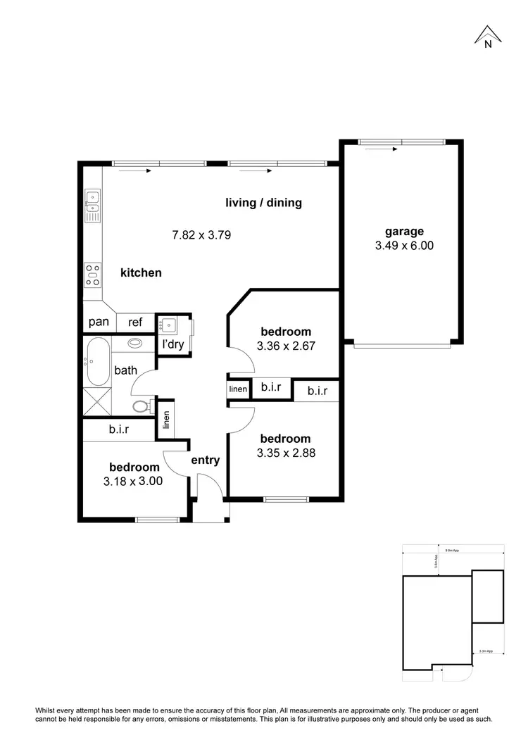Floorplan of Homely house listing, 3/37 Upton Street, Altona VIC 3018