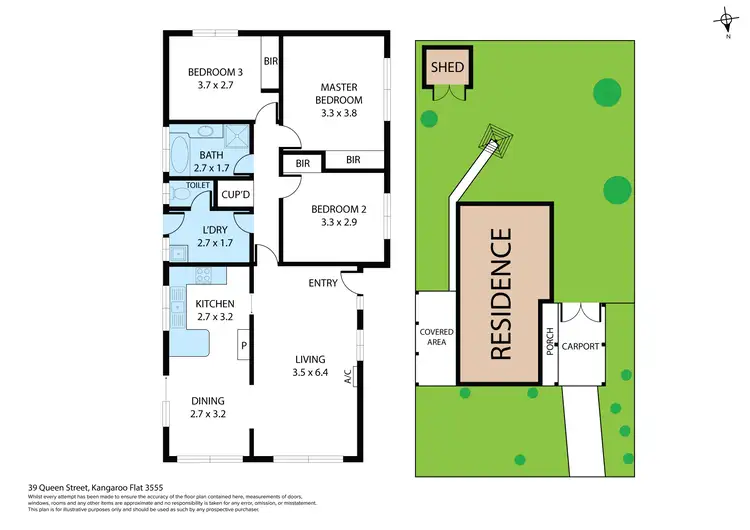 Floorplan of Homely house listing, 39 Queen Street, Kangaroo Flat VIC 3555