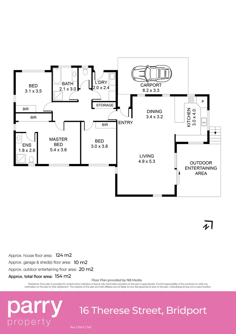 Floorplan of Homely house listing, 16 Therese Street, Bridport TAS 7262