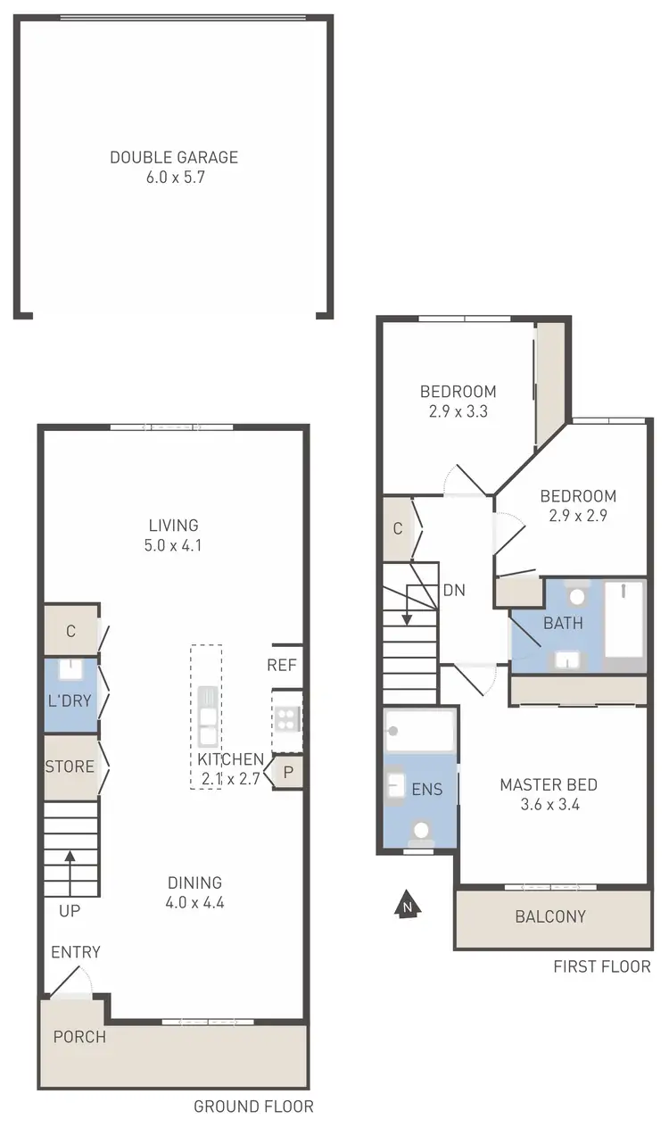 Floorplan of Homely townhouse listing, 13 Kai Close, Caroline Springs VIC 3023