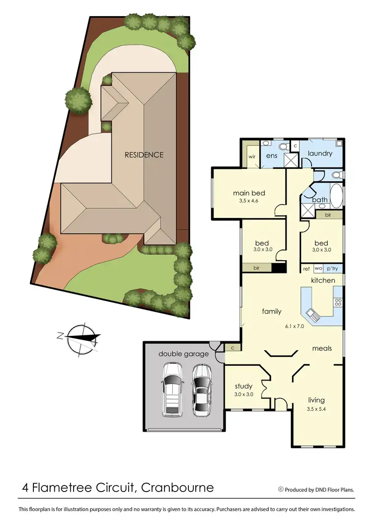 Floorplan of Homely house listing, 4 Flametree Circuit, Cranbourne VIC 3977