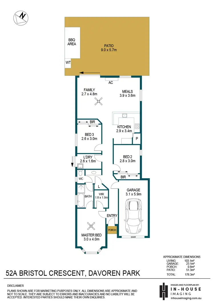 Floorplan of Homely house listing, 52A Bristol Crescent, Davoren Park SA 5113