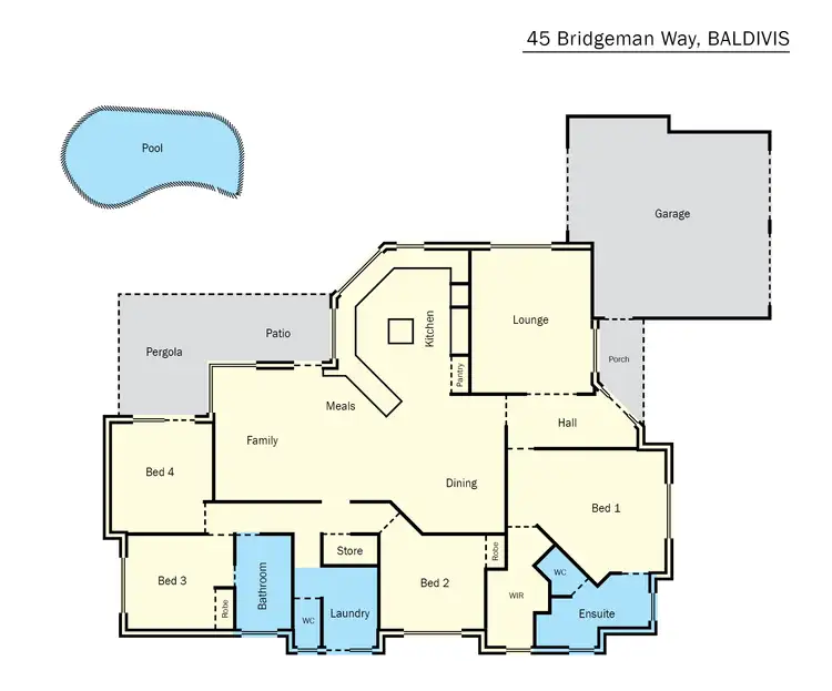 Floorplan of Homely house listing, 45 Bridgeman Way, Baldivis WA 6171