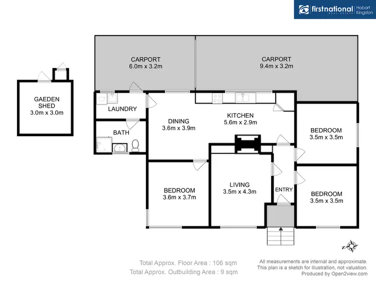 Floorplan of Homely house listing, 44 Batchelors Road, Nicholls Rivulet TAS 7112