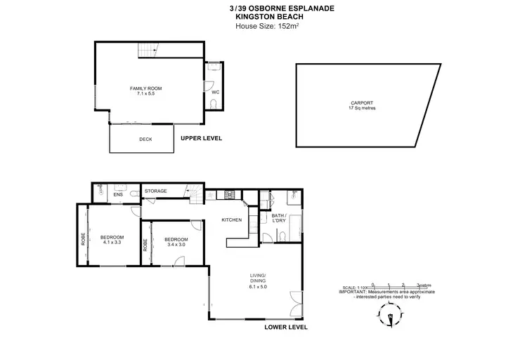 Floorplan of Homely townhouse listing, 3/39 Osborne Esplanade, Kingston Beach TAS 7050