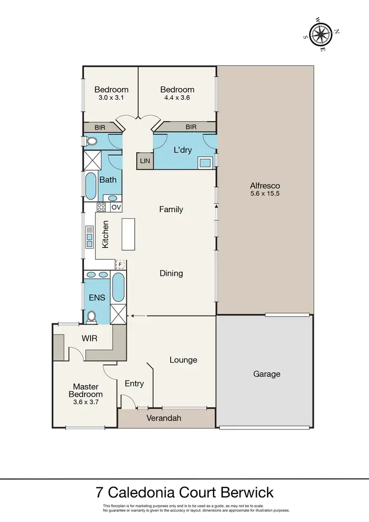 Floorplan of Homely house listing, 7 Caledonia Court, Berwick VIC 3806