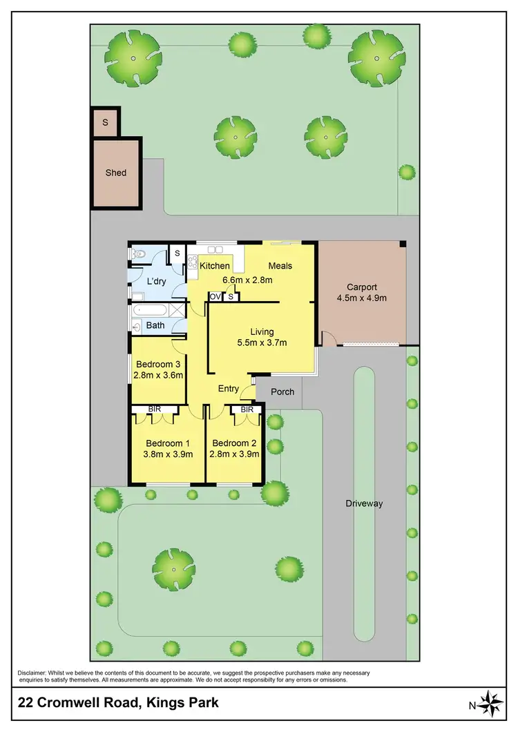 Floorplan of Homely house listing, 22 Cromwell Road, Kings Park VIC 3021
