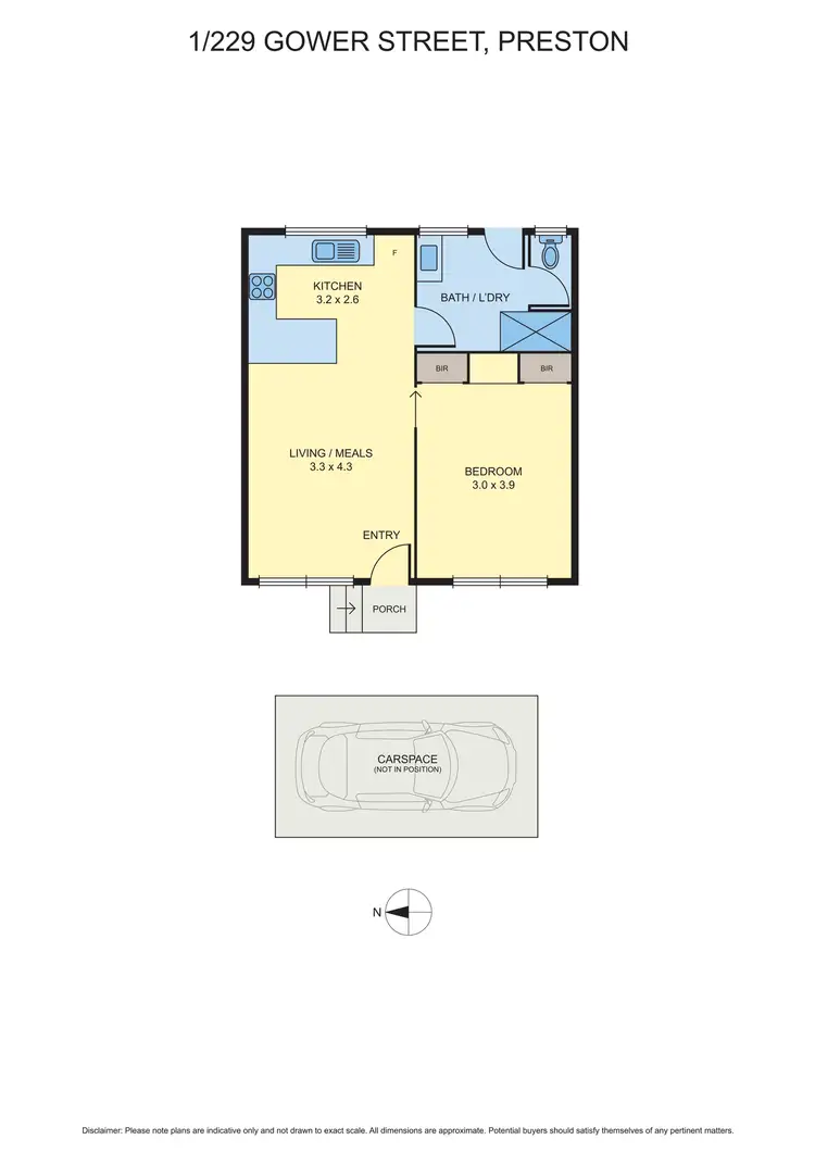 Floorplan of Homely unit listing, 1/229 Gower Street, Preston VIC 3072