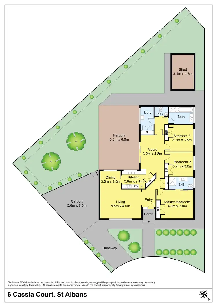 Floorplan of Homely house listing, 6 Cassia Court, St Albans VIC 3021