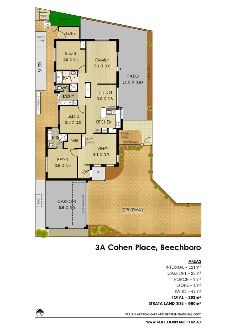 Floorplan of Homely house listing, 3A Cohen Place, Beechboro WA 6063