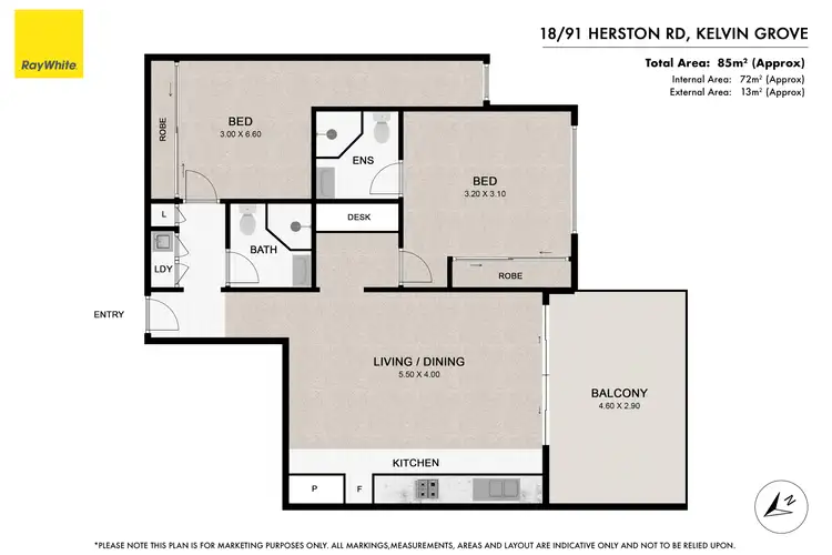 Floorplan of Homely apartment listing, 18/91 Herston Road, Kelvin Grove QLD 4059