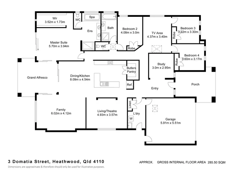 Floorplan of Homely house listing, 3 Domatia Street, Heathwood QLD 4110