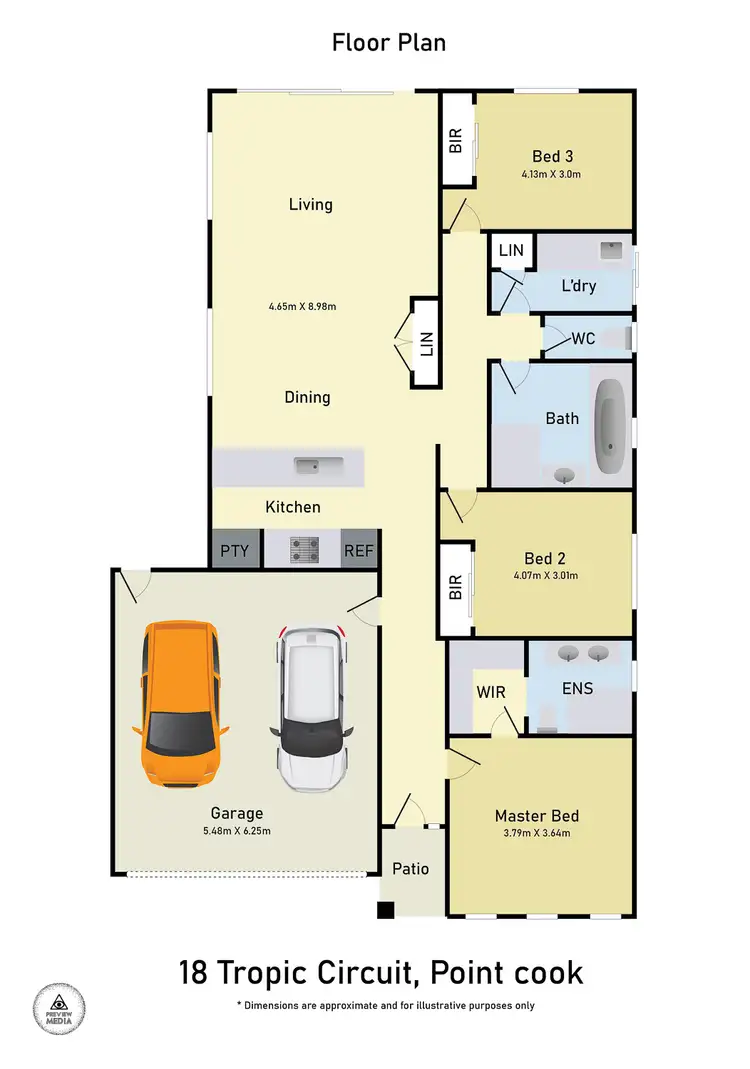 Floorplan of Homely house listing, 18 Tropic Circuit, Point Cook VIC 3030