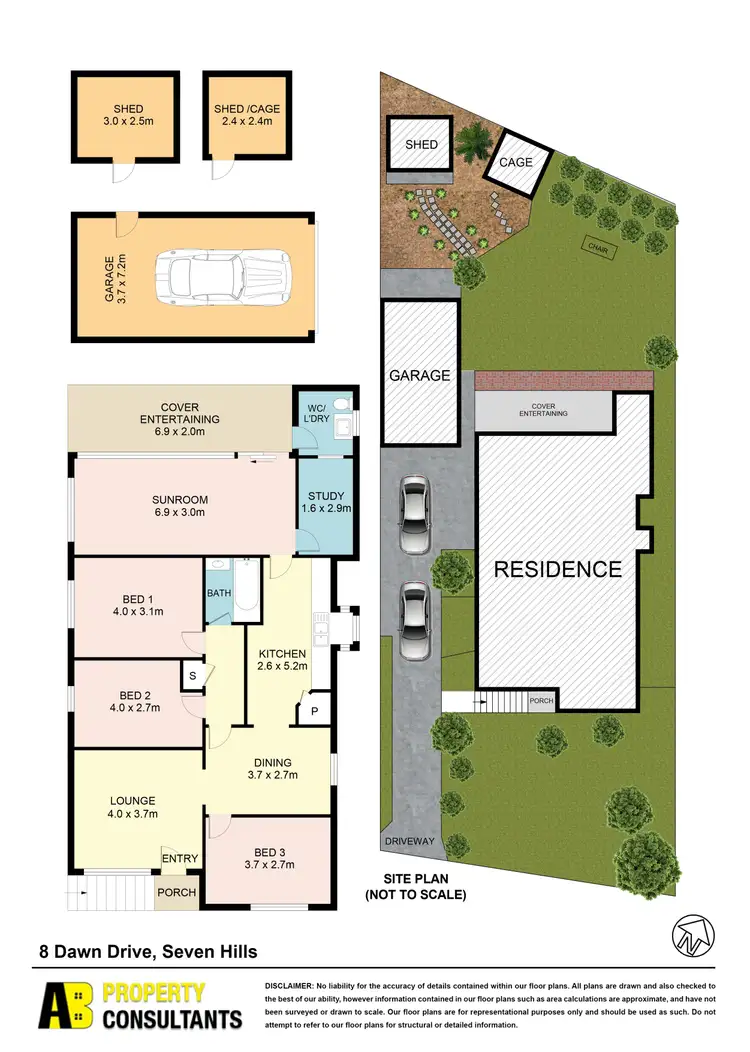 Floorplan of Homely house listing, 8 Dawn Drive, Seven Hills NSW 2147