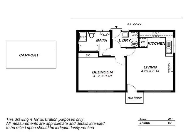 Floorplan of Homely unit listing, 6/195 St. Bernards Road, Rostrevor SA 5073
