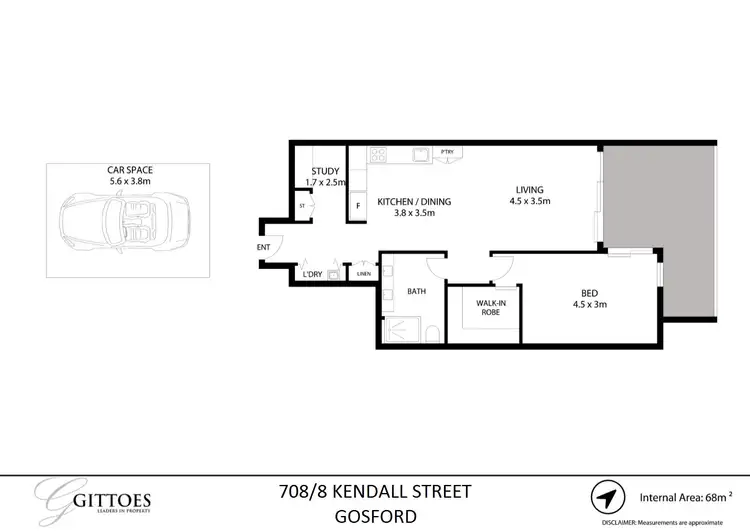 Floorplan of Homely unit listing, 708/8 Kendall Street, Gosford NSW 2250