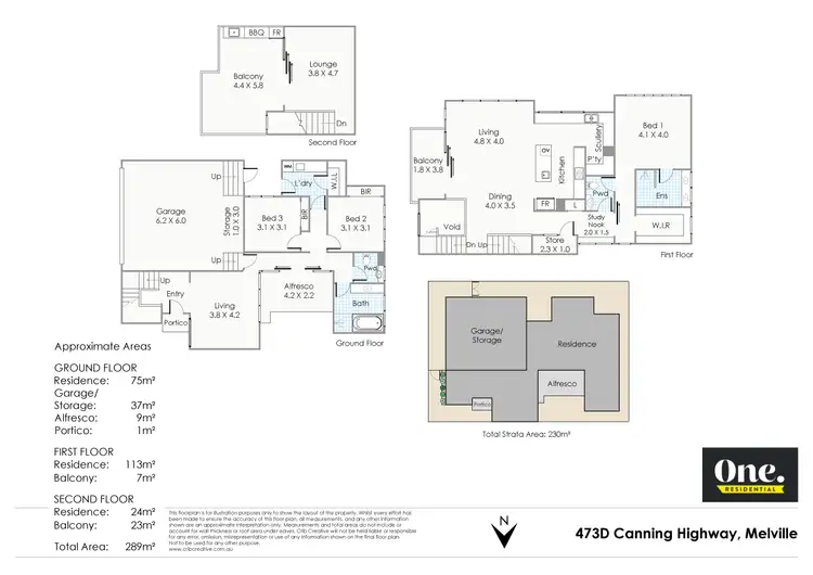 Floorplan of Homely house listing, 473D Canning Highway, Melville WA 6156