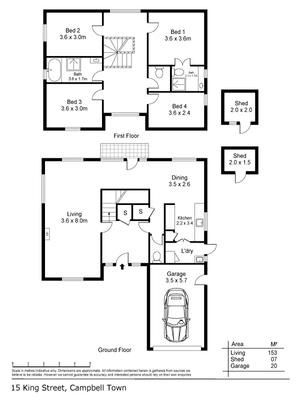 Floorplan of Homely house listing, 15 King Street, Campbell Town TAS 7210