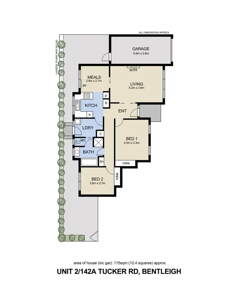 Floorplan of Homely unit listing, 2/142a Tucker Road, Bentleigh VIC 3204