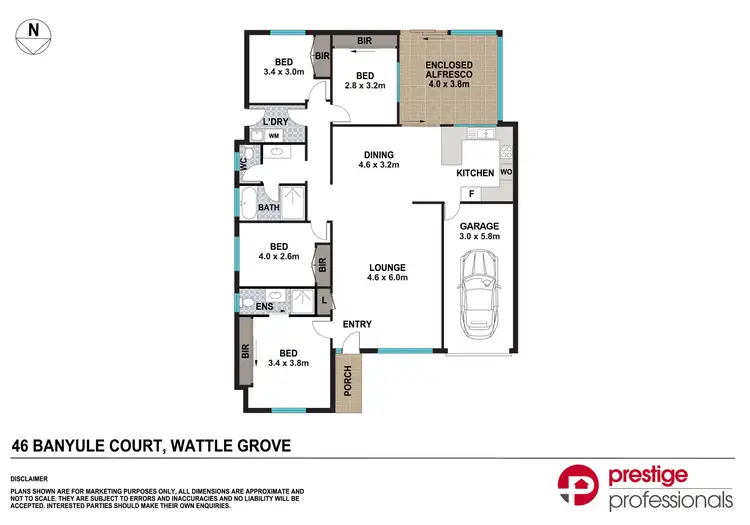 Floorplan of Homely house listing, 46 Banyule Court, Wattle Grove NSW 2173