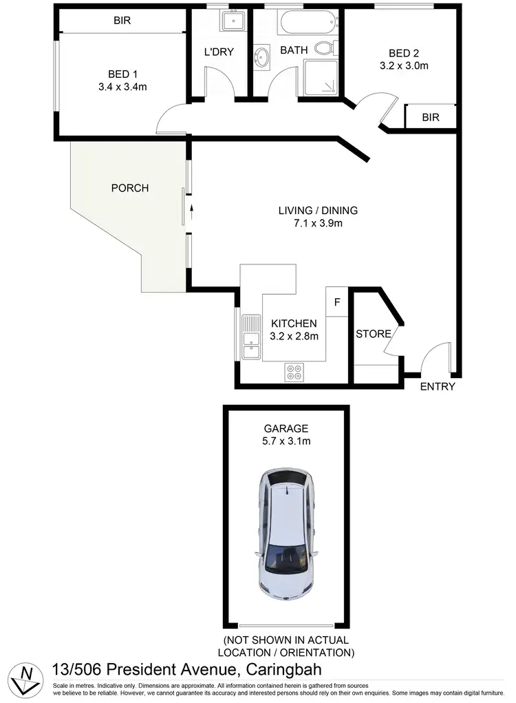 Floorplan of Homely unit listing, 13/506 President ave, Sutherland NSW 2232