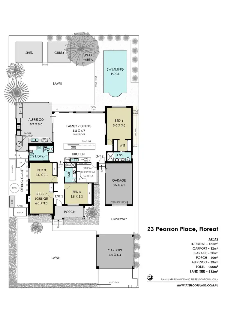 Floorplan of Homely house listing, 23 Pearson Place, Floreat WA 6014