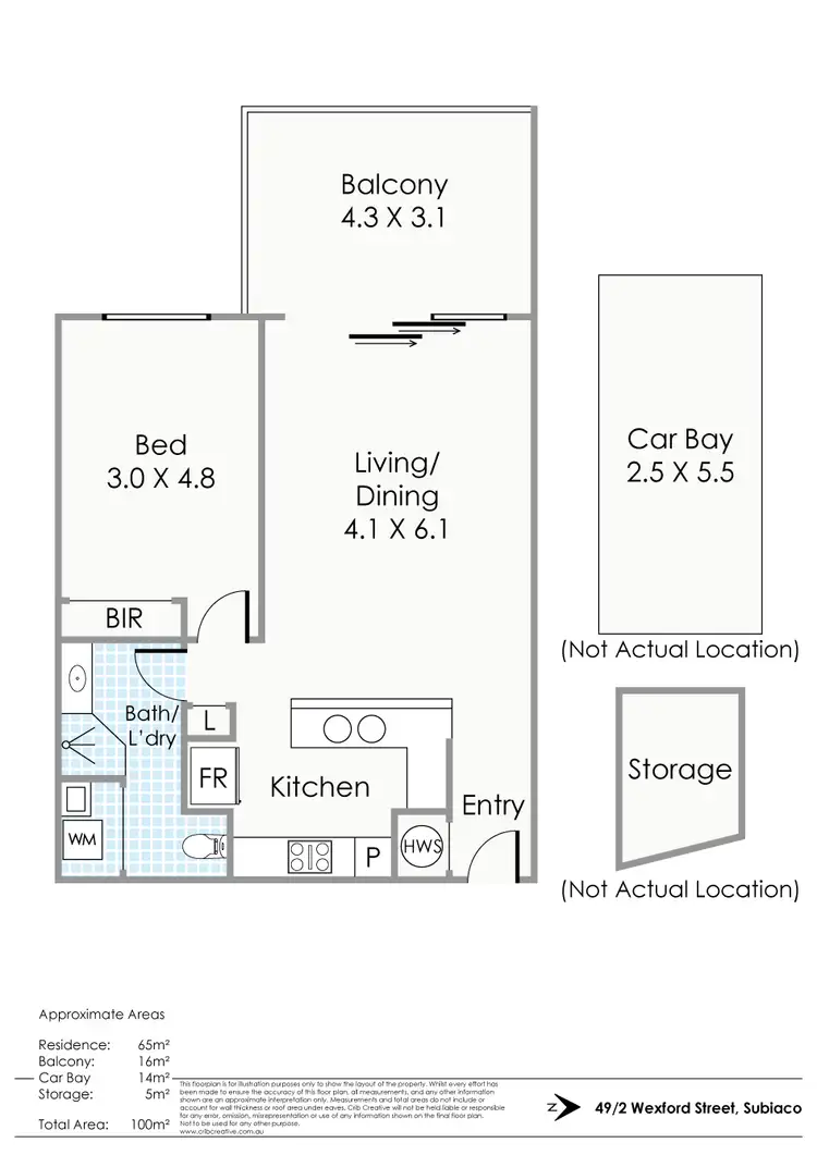 Floorplan of Homely apartment listing, 49/2 Wexford Street, Subiaco WA 6008