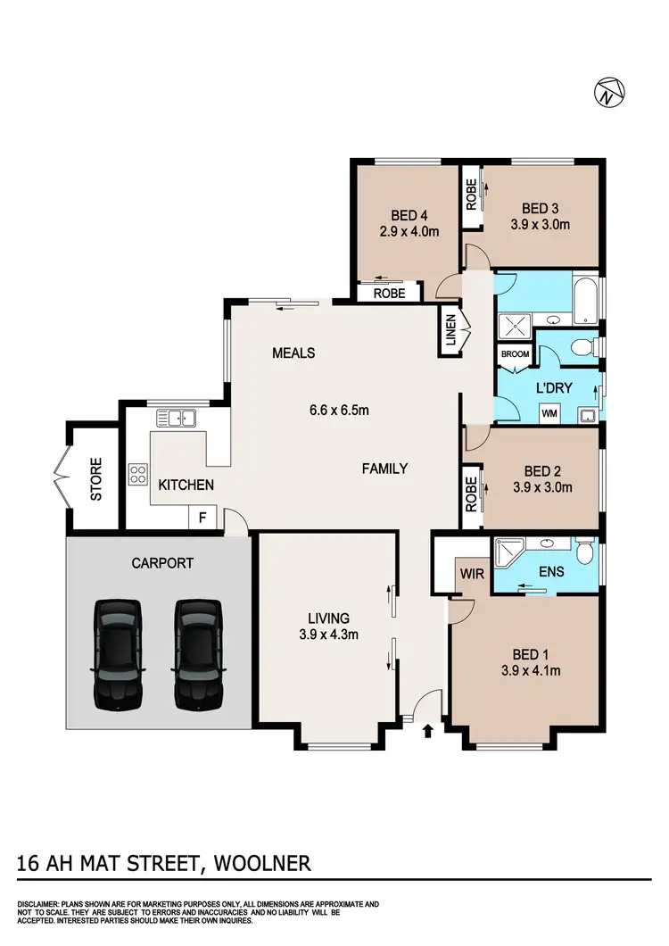 Floorplan of Homely house listing, 16 Ah Mat Street, Woolner NT 820