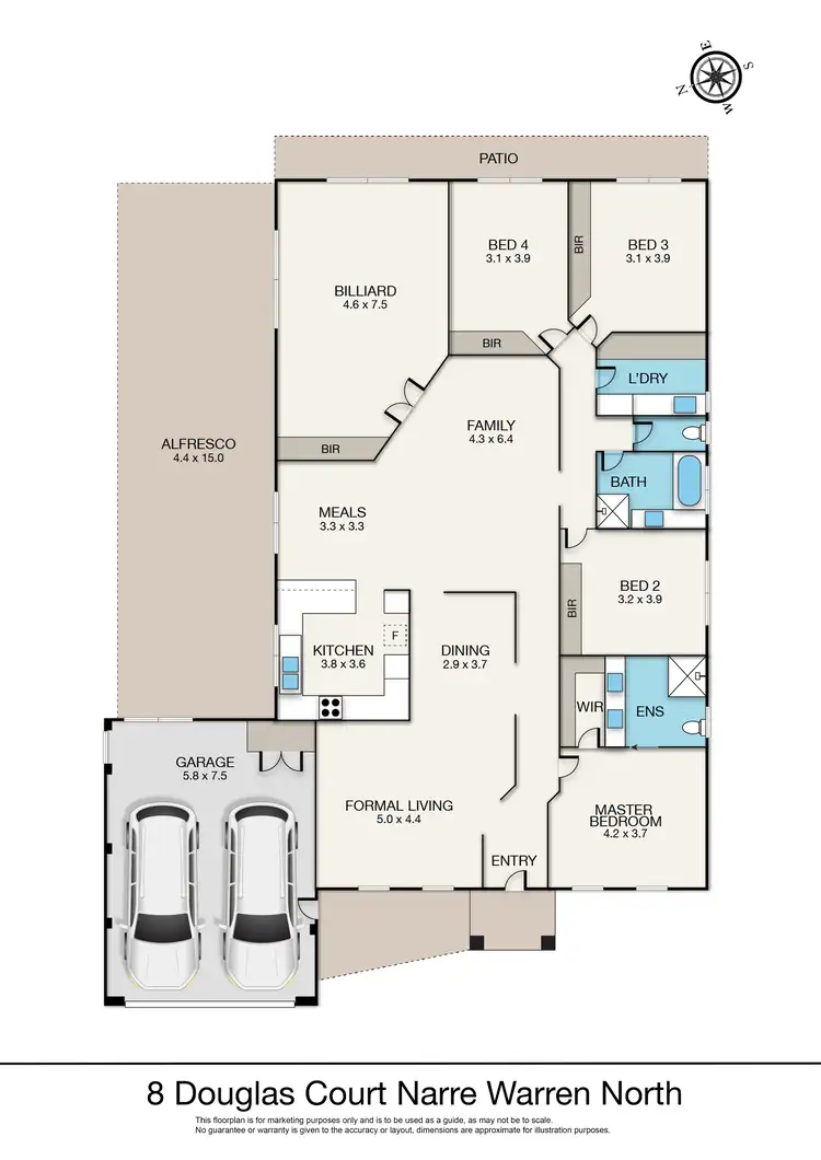 Floorplan of Homely house listing, 8 Douglas Court, Narre Warren North VIC 3804
