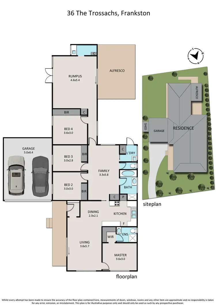 Floorplan of Homely house listing, 36 The Trossachs, Frankston VIC 3199