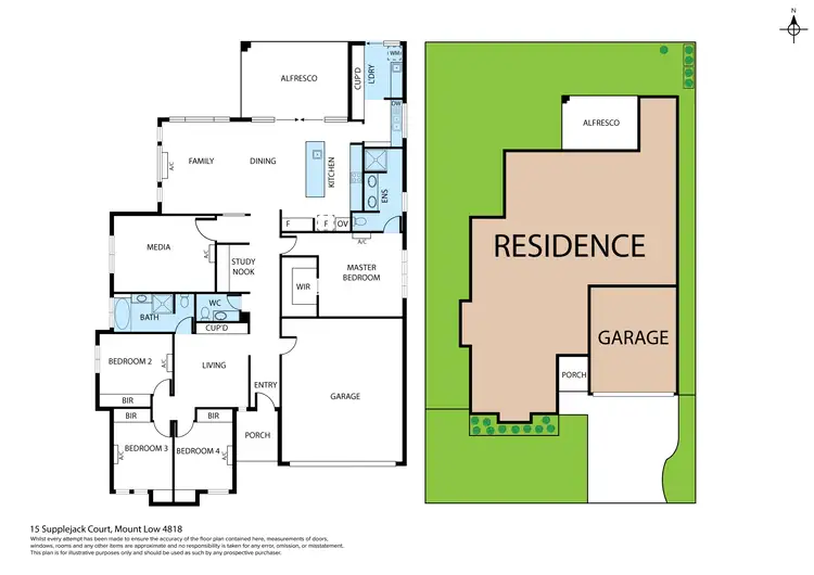 Floorplan of Homely house listing, 15 Supplejack Court, Mount Low QLD 4818